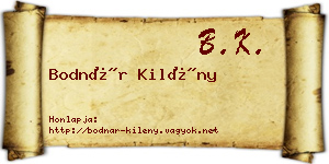 Bodnár Kilény névjegykártya